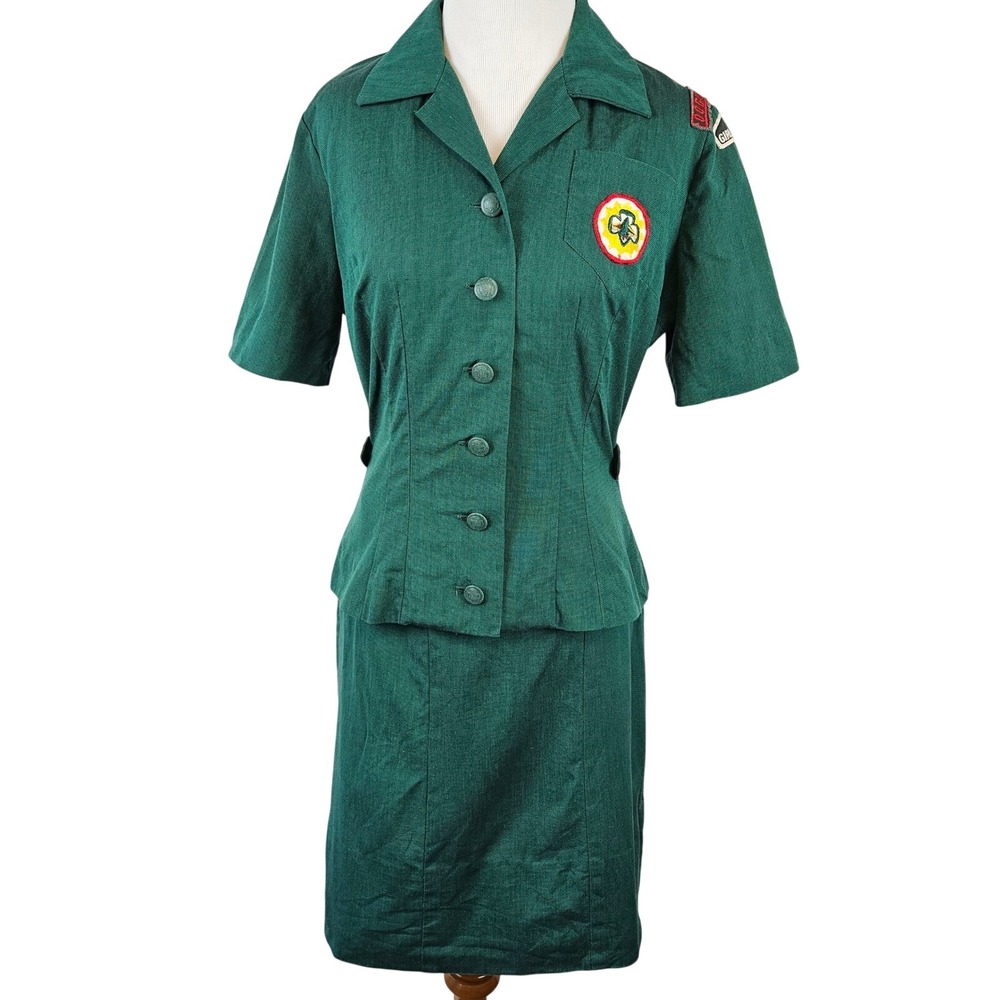 Girl Scouts 60s vintage uniform Dogwood trails Trailblazer Interest Patch cotton
